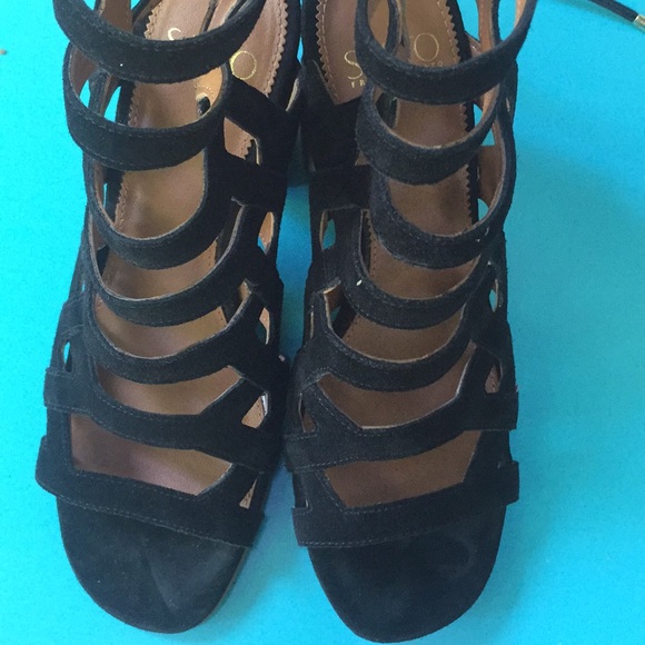 Black FrancoSarto laceupheels - Picture 4 of 8